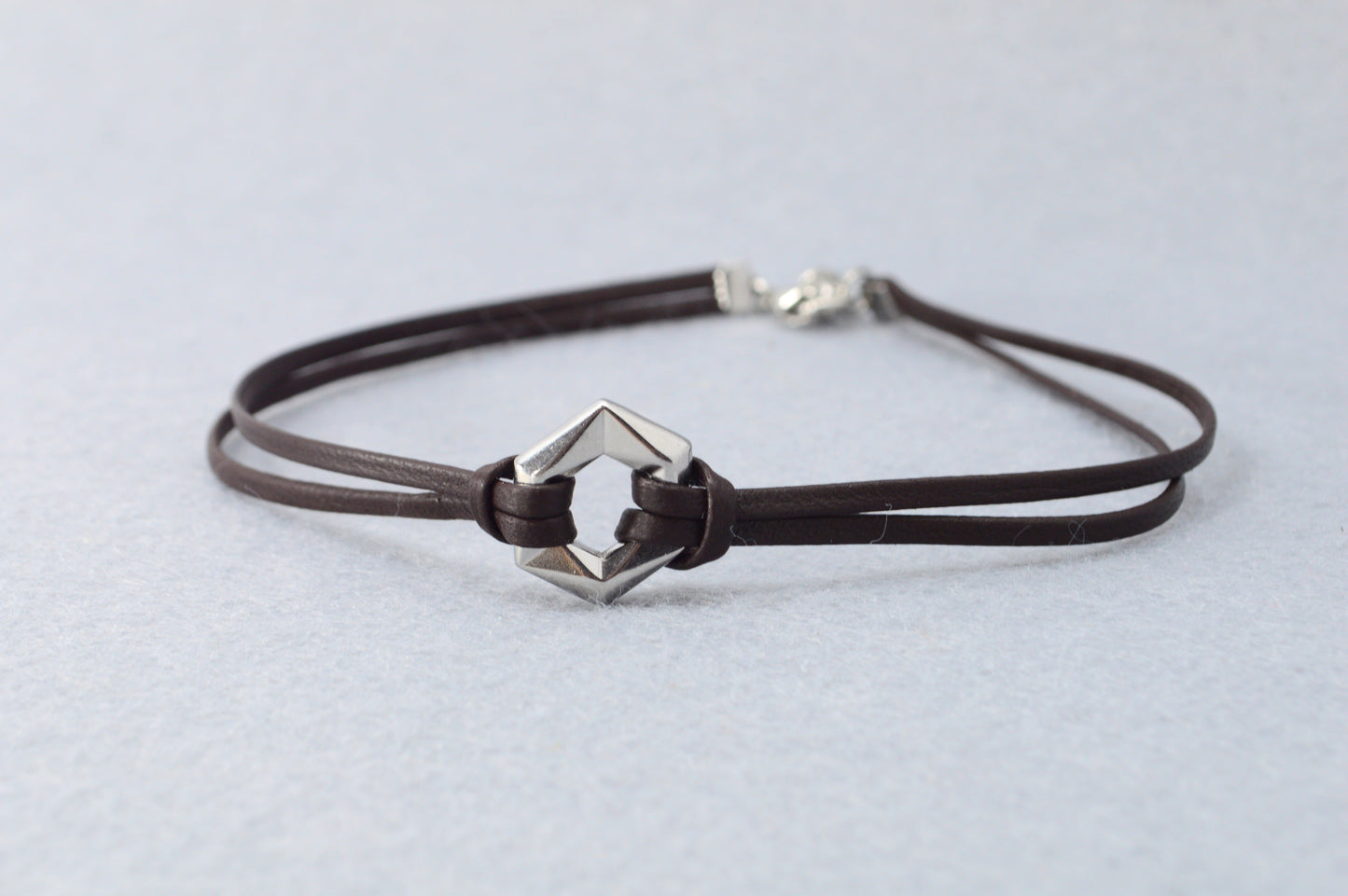 Geometric Leather Choker | Minimalist Gothic Necklace