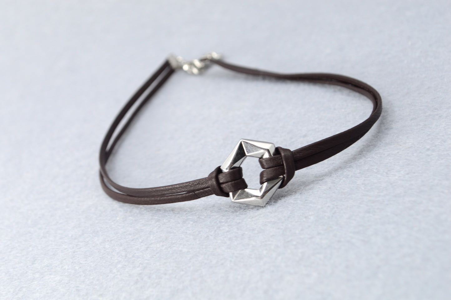Geometric Leather Choker | Minimalist Gothic Necklace