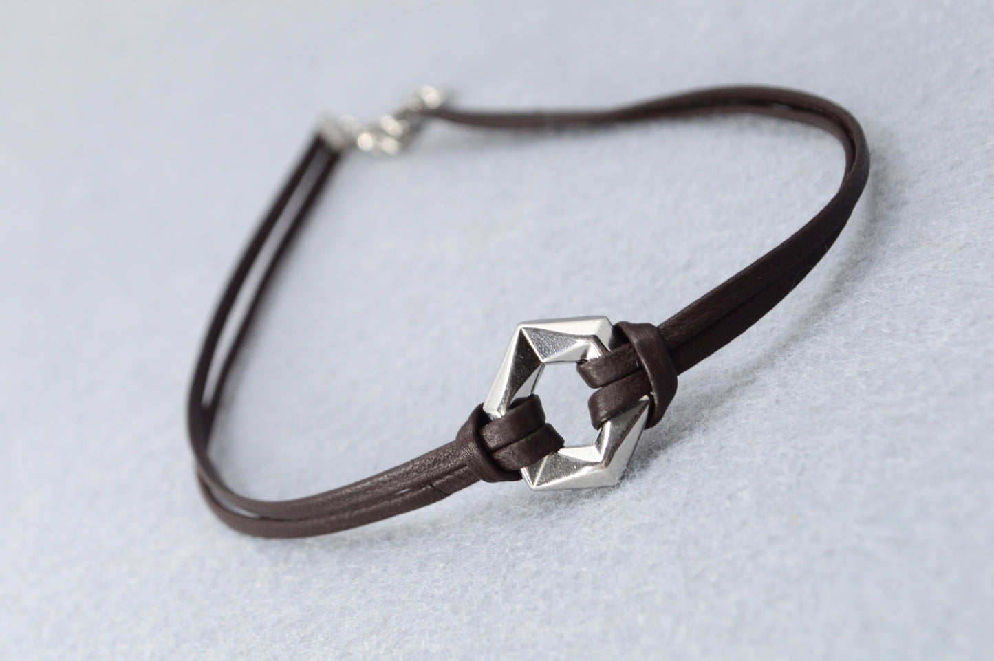Geometric Leather Choker | Minimalist Gothic Necklace