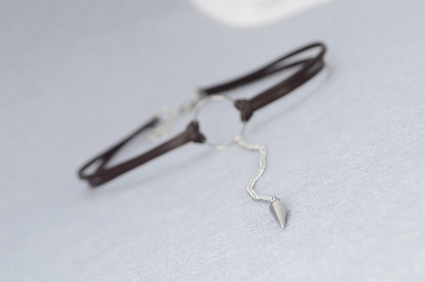 Circle & Spike Pendant Choker – Edgy Boho Punk Necklace
