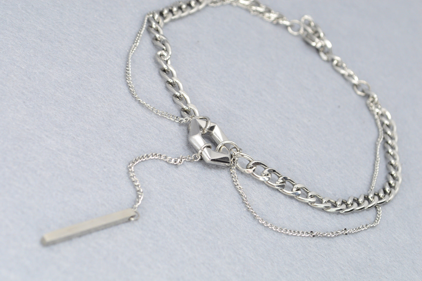 Stainless Steel Layered Choker Necklace | Edgy Punk, Gothic, Minimalist, Unisex Statement Jewelry