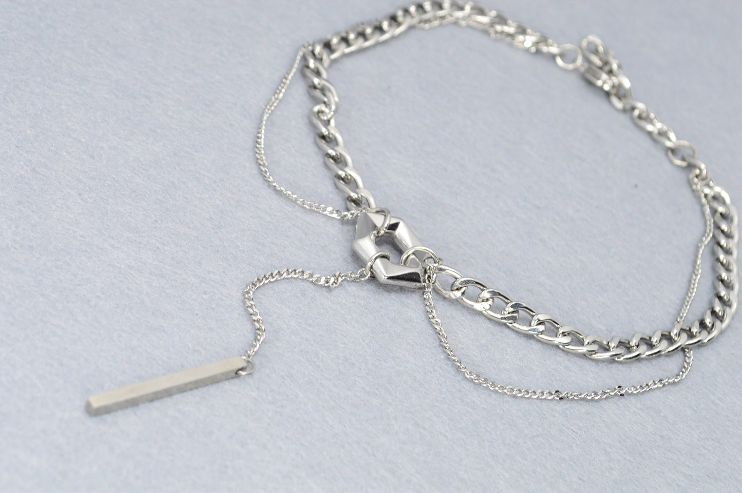 Stainless Steel Layered Choker Necklace | Edgy Punk, Gothic, Minimalist, Unisex Statement Jewelry