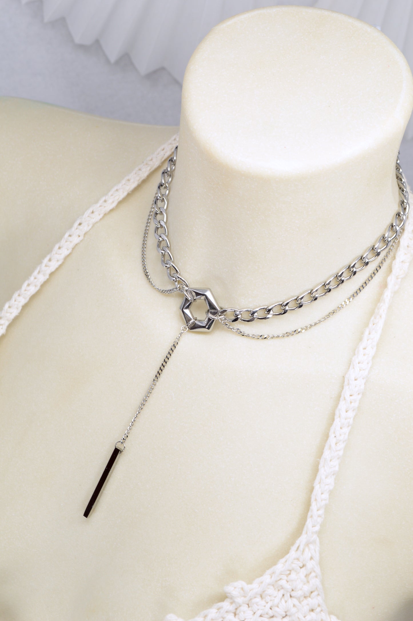 Stainless Steel Layered Choker Necklace | Edgy Punk, Gothic, Minimalist, Unisex Statement Jewelry
