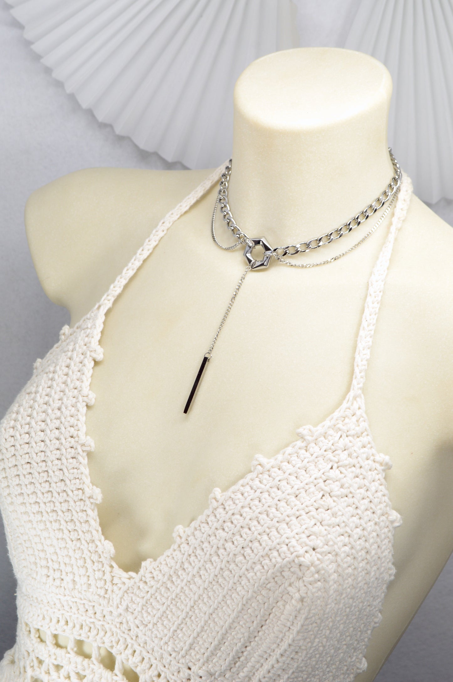 Stainless Steel Layered Choker Necklace | Edgy Punk, Gothic, Minimalist, Unisex Statement Jewelry