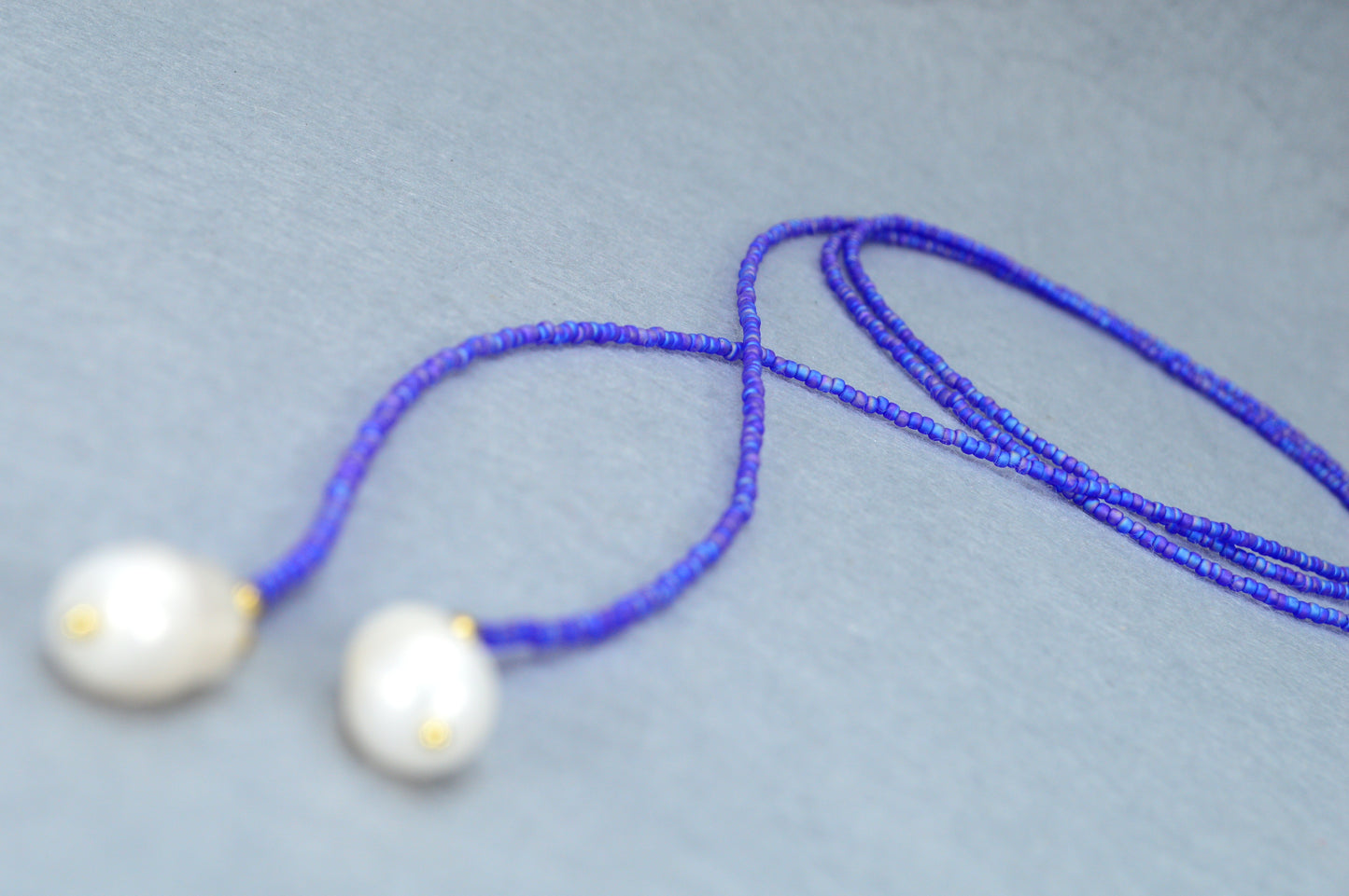 Boho Colorful Beaded Lariat Necklaces – Handmade Wrap Y Necklace with Freshwater Pearls – Blue, Lavender, Purple, Brick Red, Coral