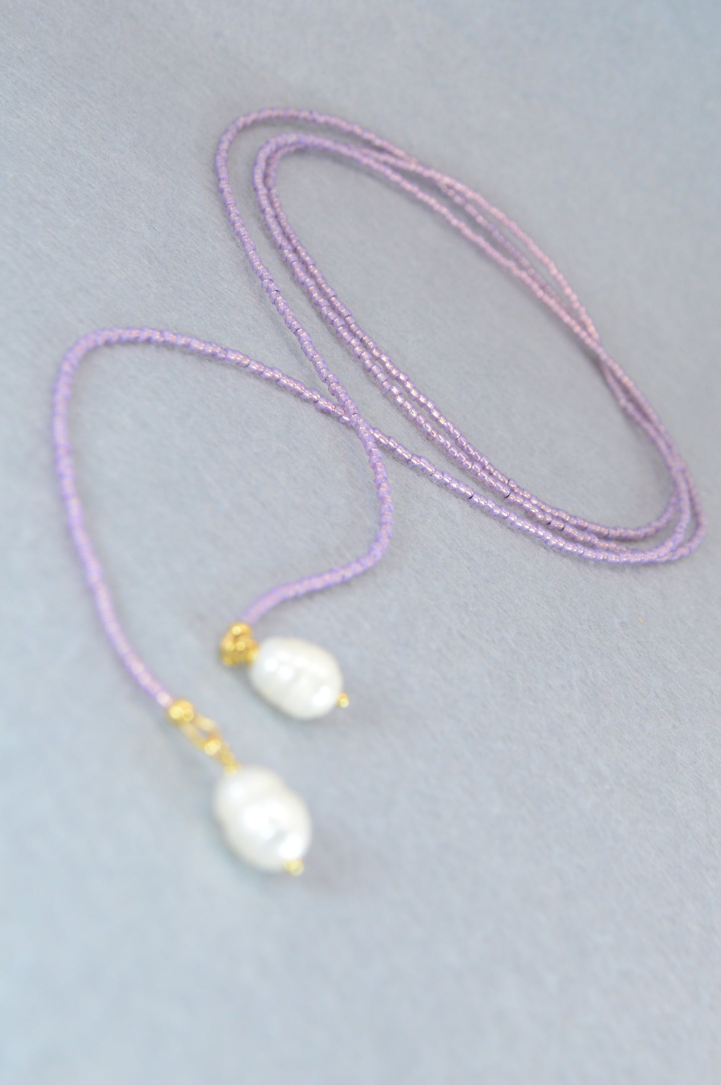Boho Colorful Beaded Lariat Necklaces – Handmade Wrap Y Necklace with Freshwater Pearls – Blue, Lavender, Purple, Brick Red, Coral