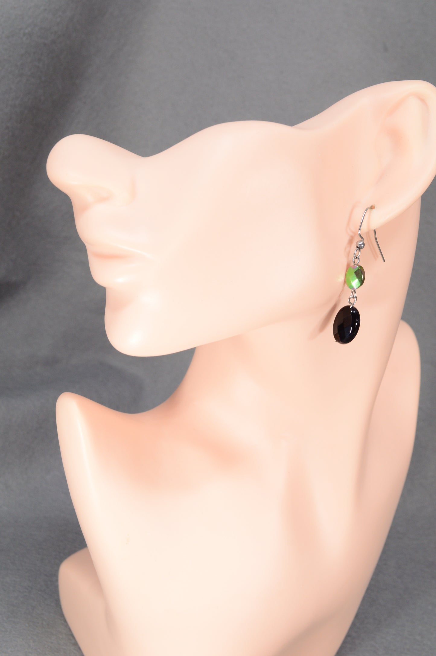 Leather Choker and Drop Earrings Set