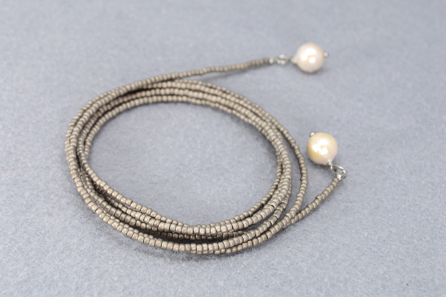 Black Pearl Lariat Necklace | Boho Y Necklace | Handmade Long Chain Jewelry