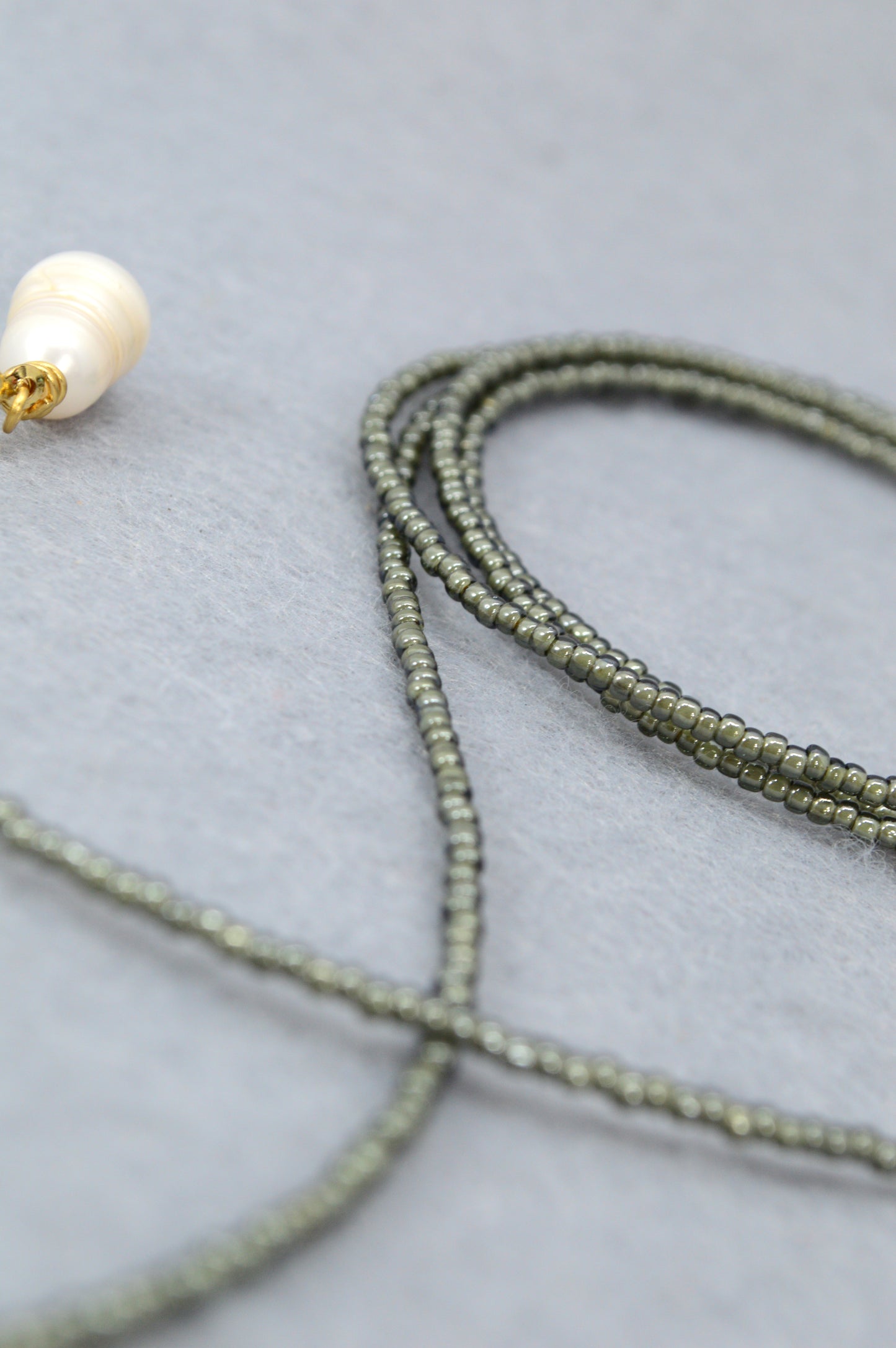 Black Pearl Lariat Necklace | Boho Y Necklace | Handmade Long Chain Jewelry