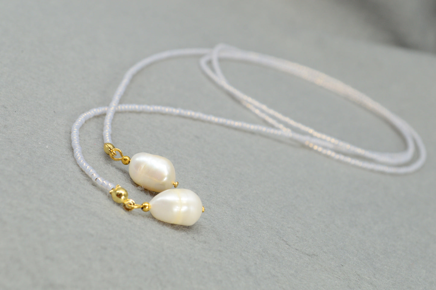 Black Pearl Lariat Necklace | Boho Y Necklace | Handmade Long Chain Jewelry