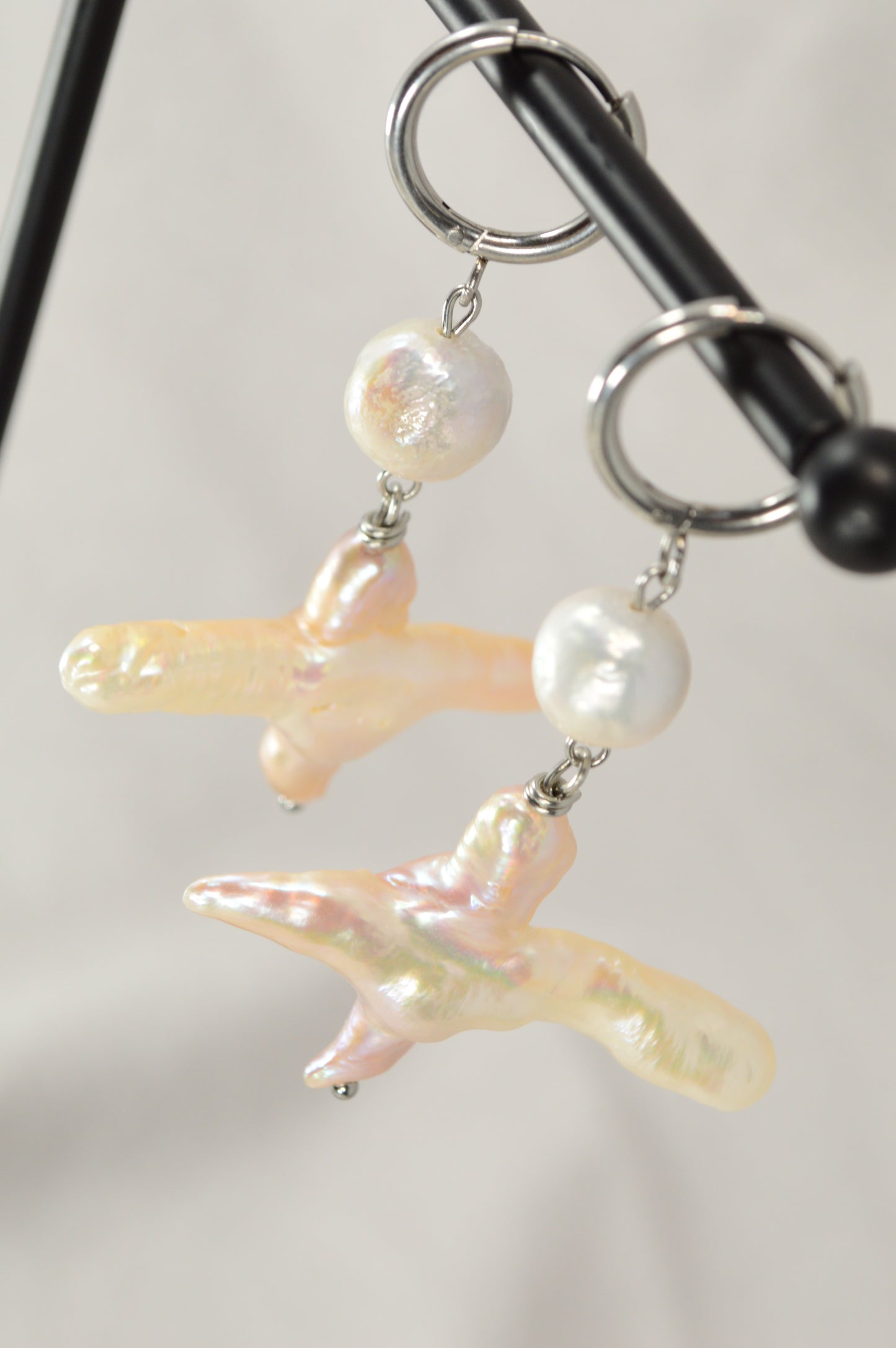 Bold Baroque Pearl Drop Earrings | Unique Statement Jewelry