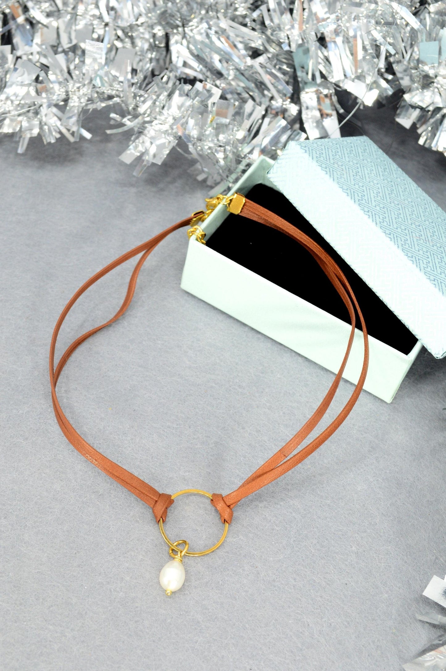 Best Price! - Freshwater Pearl Choker with Soft Natural Leather | Chic, Bohemian, Minimalist, and Modern Design | Retro Style for Everyday