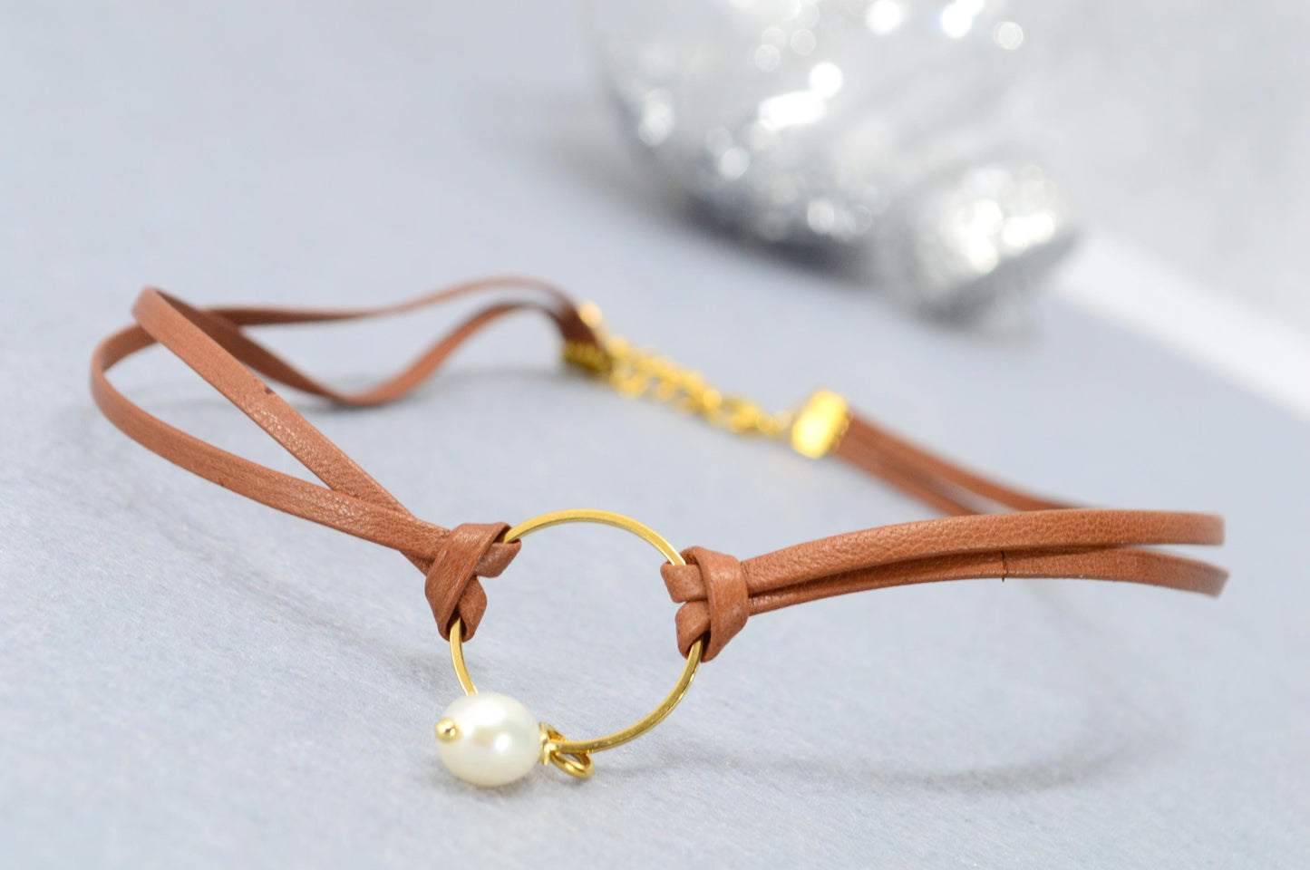 Best Price! - Freshwater Pearl Choker with Soft Natural Leather | Chic, Bohemian, Minimalist, and Modern Design | Retro Style for Everyday