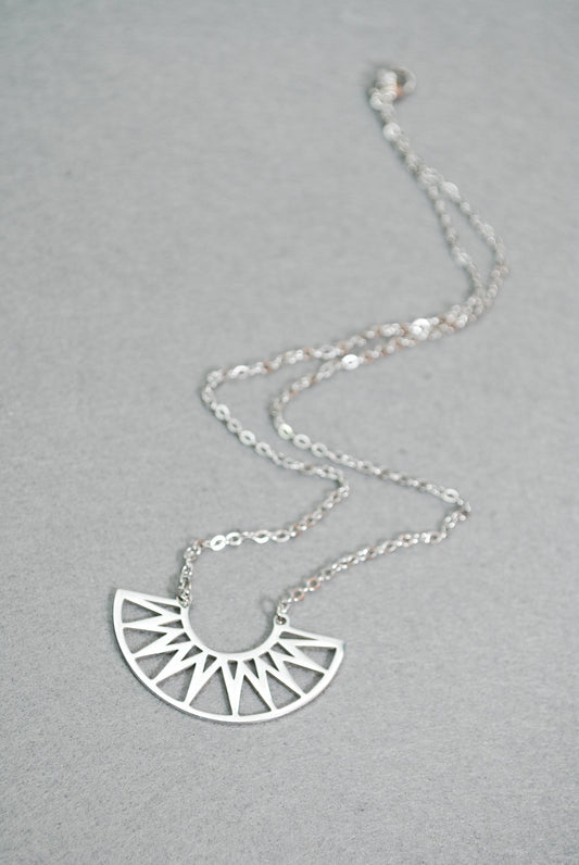 Semicircle Egypt necklace, Stainless steel necklace, business suit jewelry, summer beach nekclace