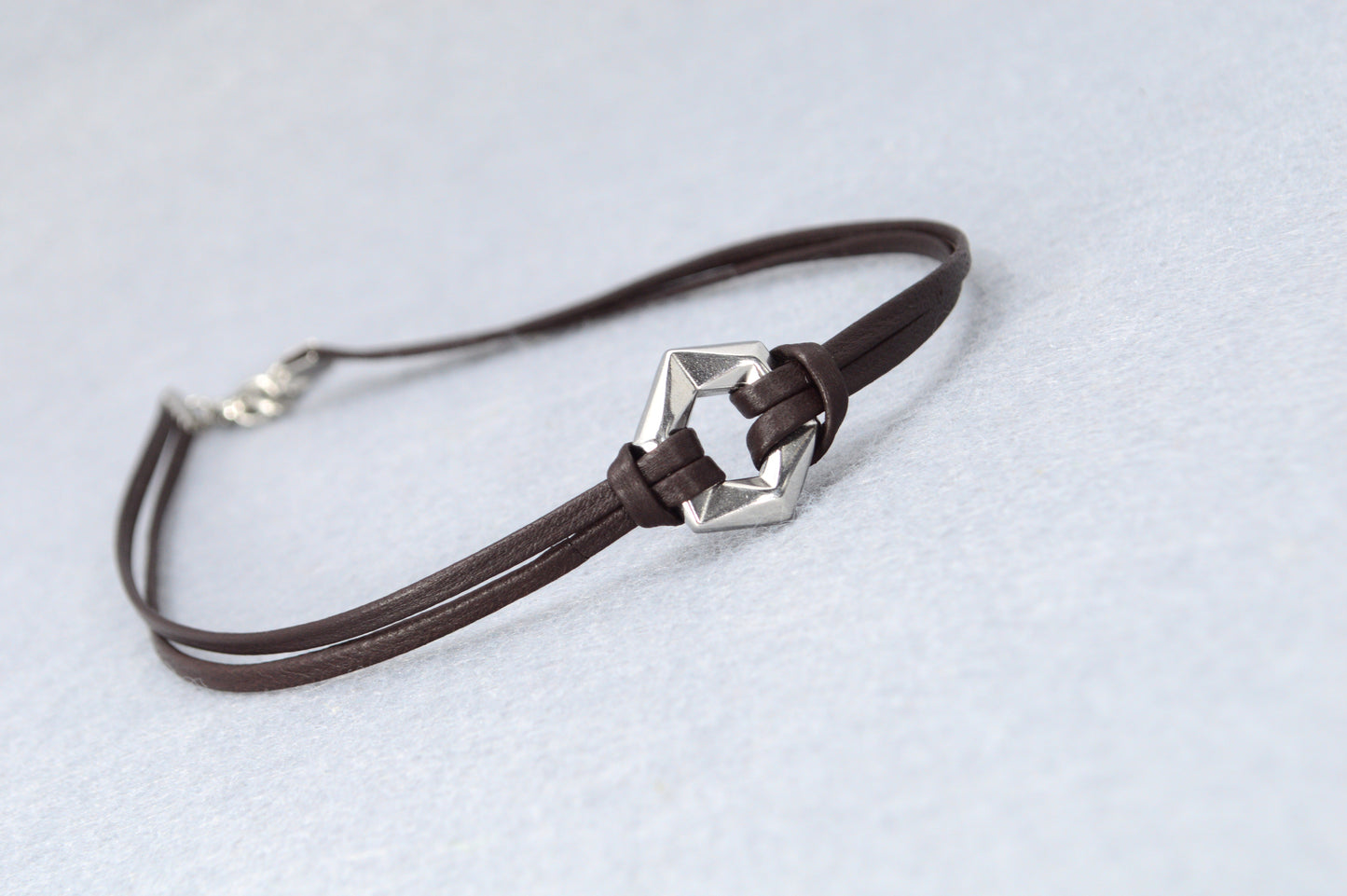 Geometric Leather Choker | Minimalist Gothic Necklace
