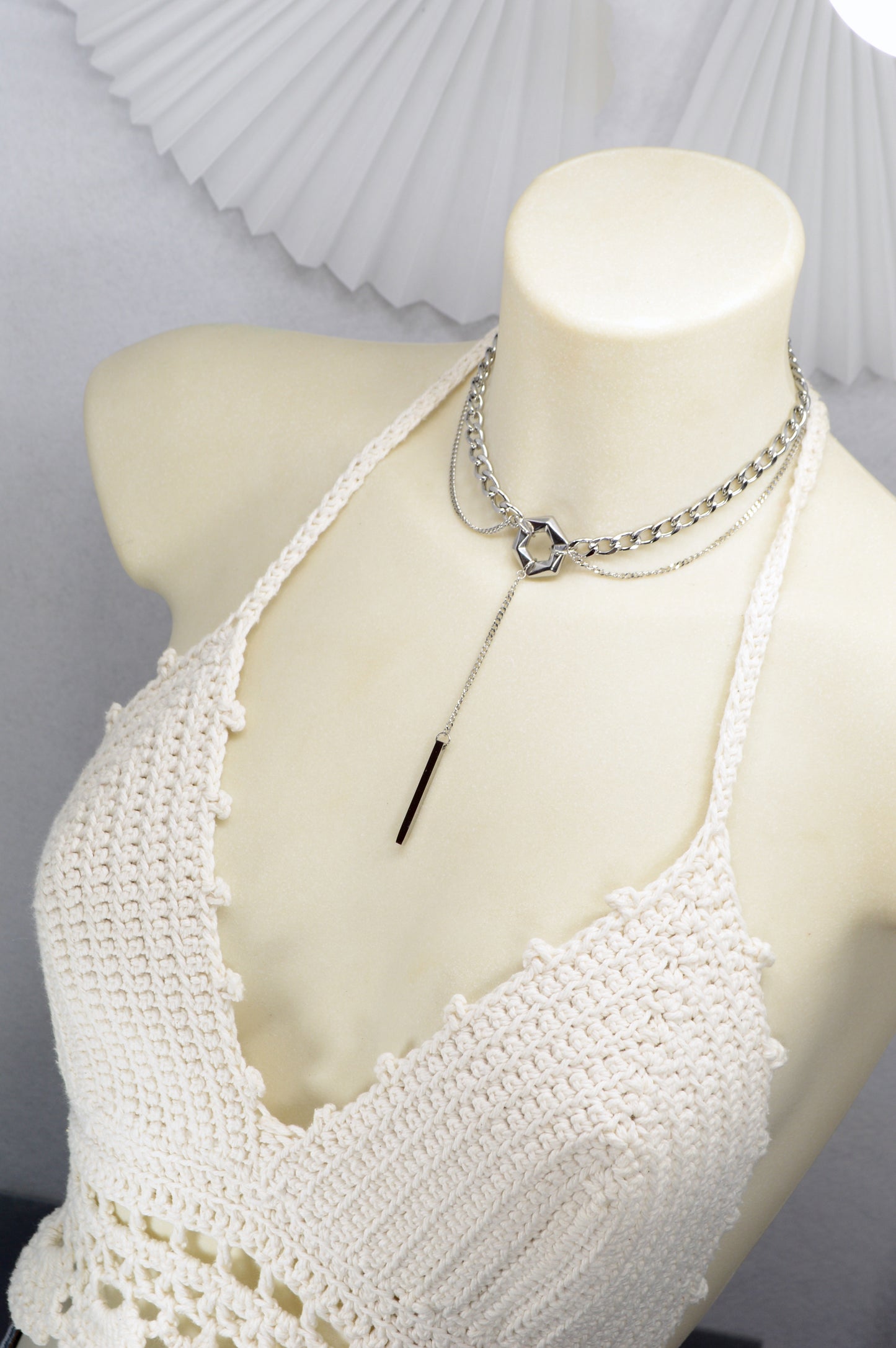 Stainless Steel Layered Choker Necklace | Edgy Punk, Gothic, Minimalist, Unisex Statement Jewelry