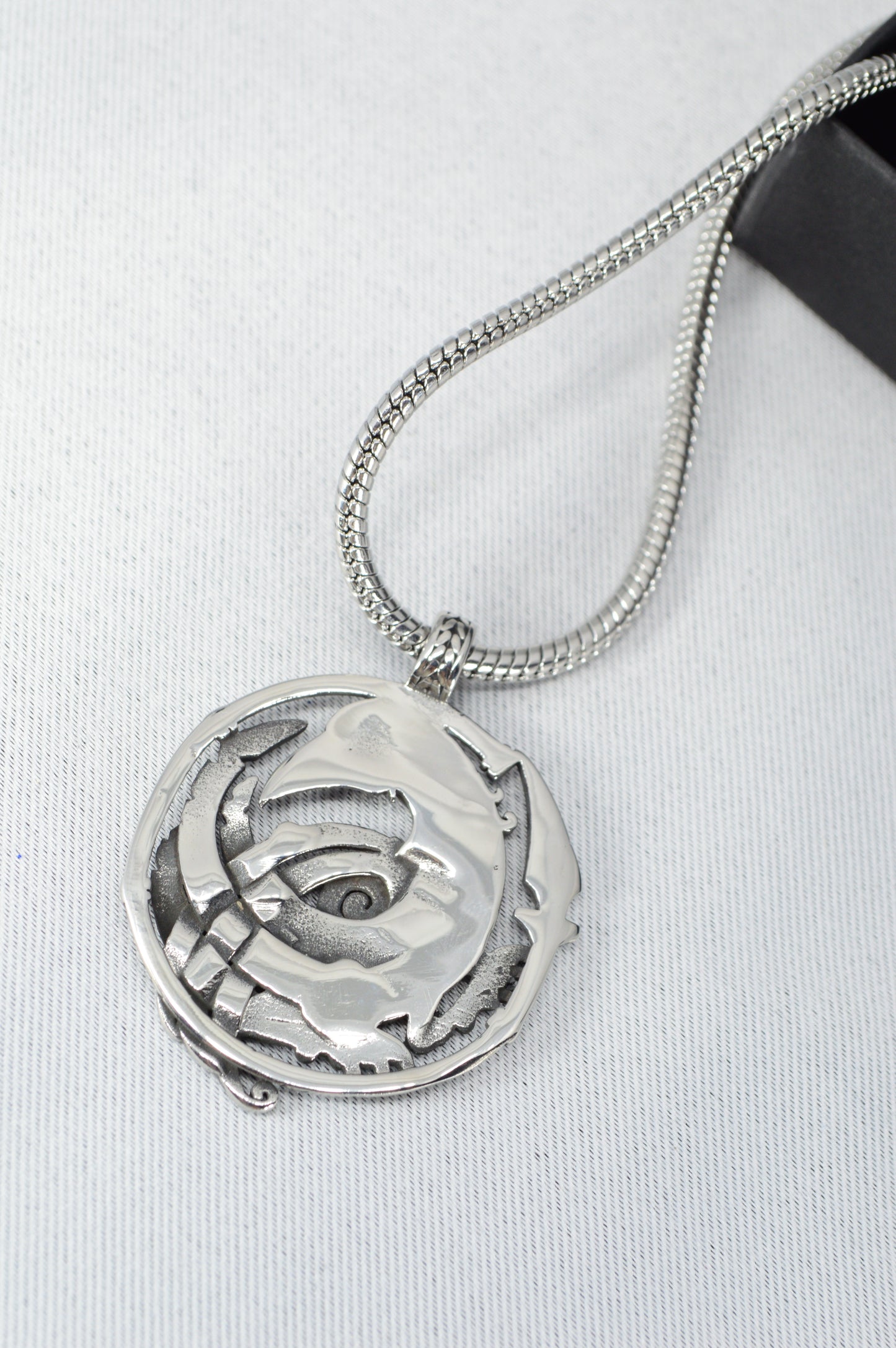 Viking Raven Pendant – Nordic Stainless Steel Necklace, Norse Raven Amulet