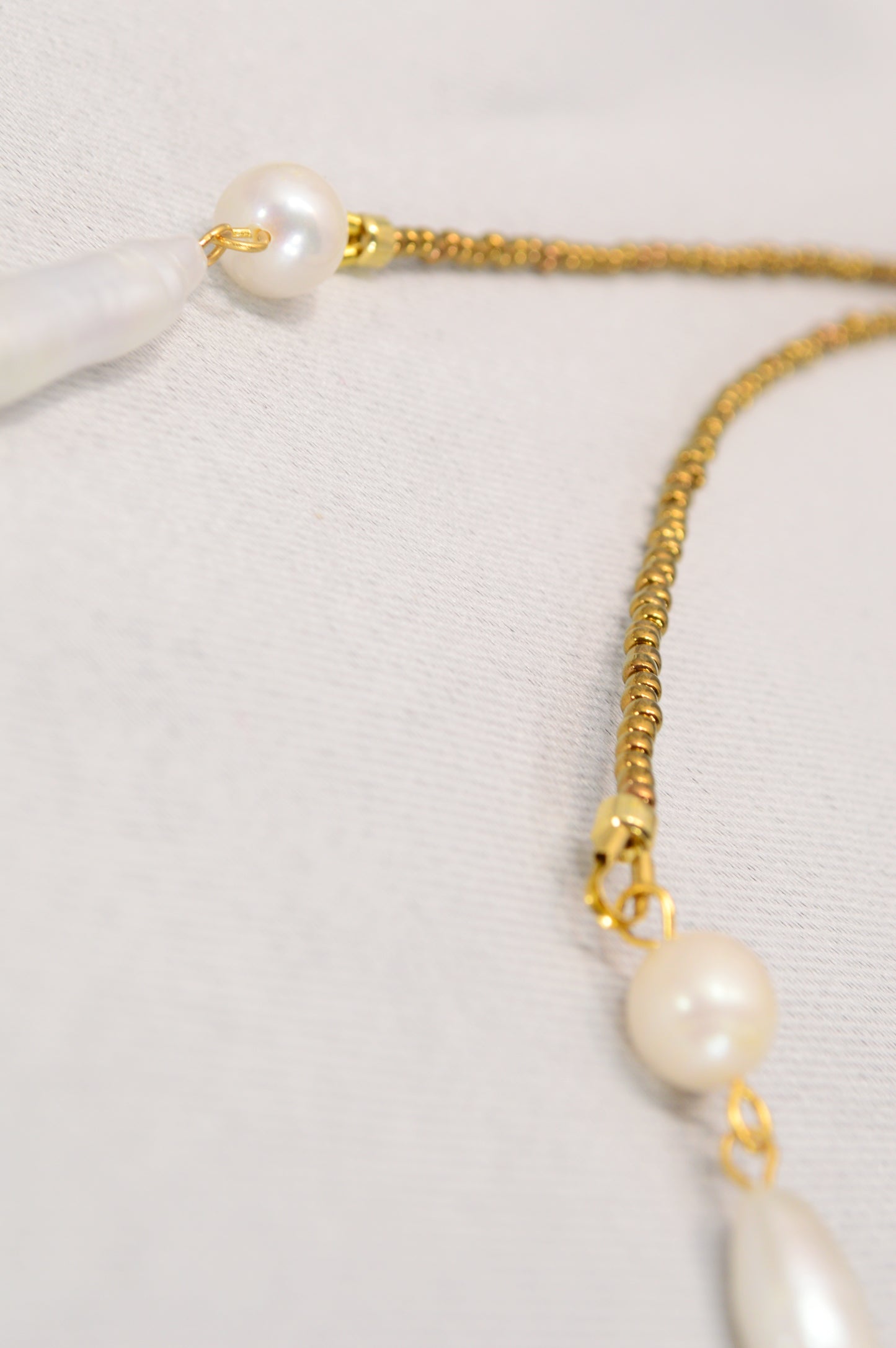 Gold Boho Pearl Lariat Necklace – Freshwater Stick Pearl Y Necklace