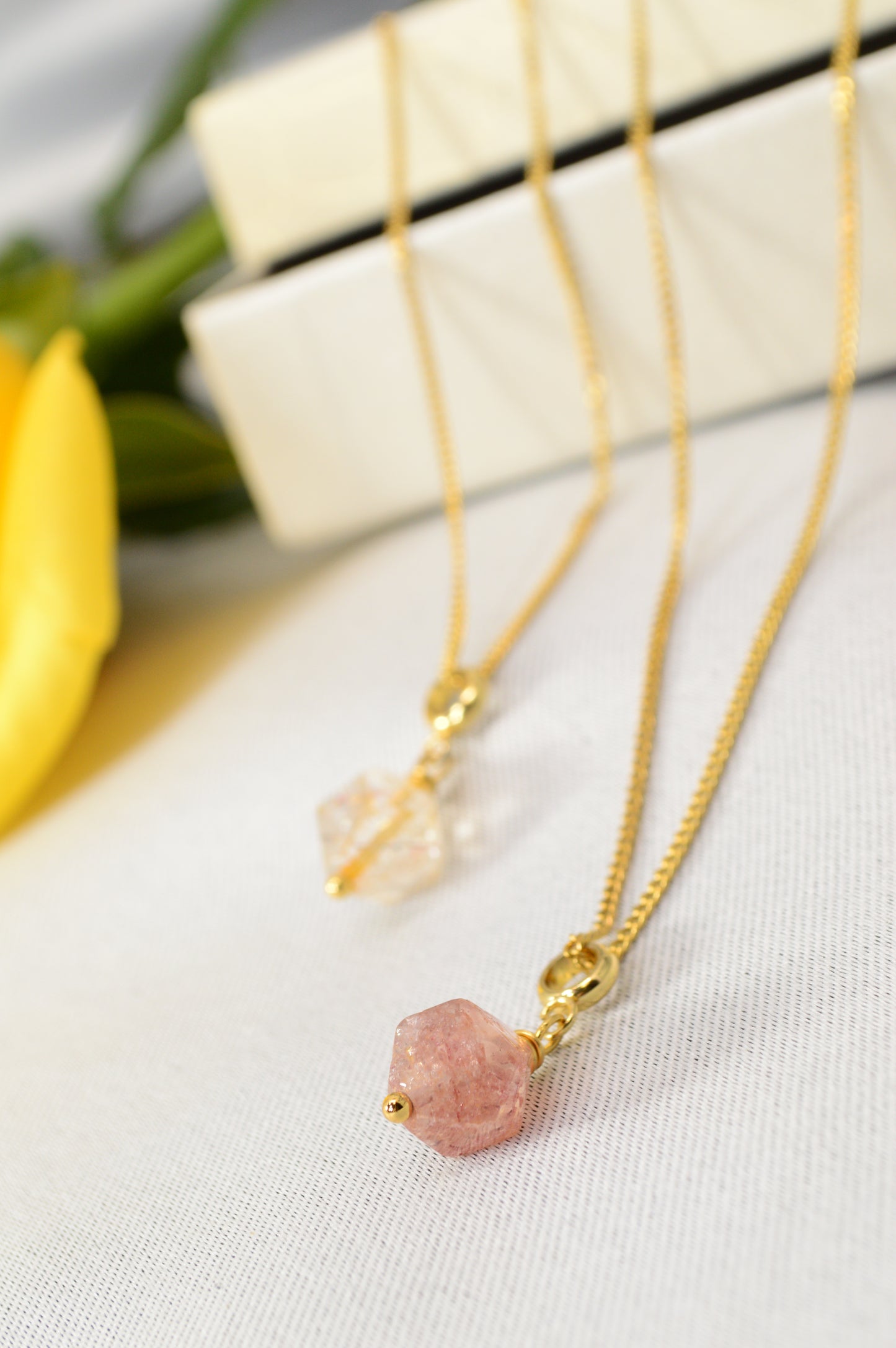 Super Seven Crystal Necklace – Raw Gemstone Pendant on Gold Stainless Steel Chain