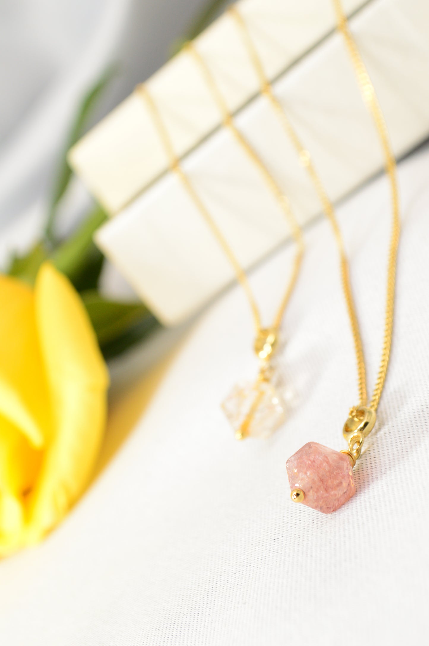 Super Seven Crystal Necklace – Raw Gemstone Pendant on Gold Stainless Steel Chain