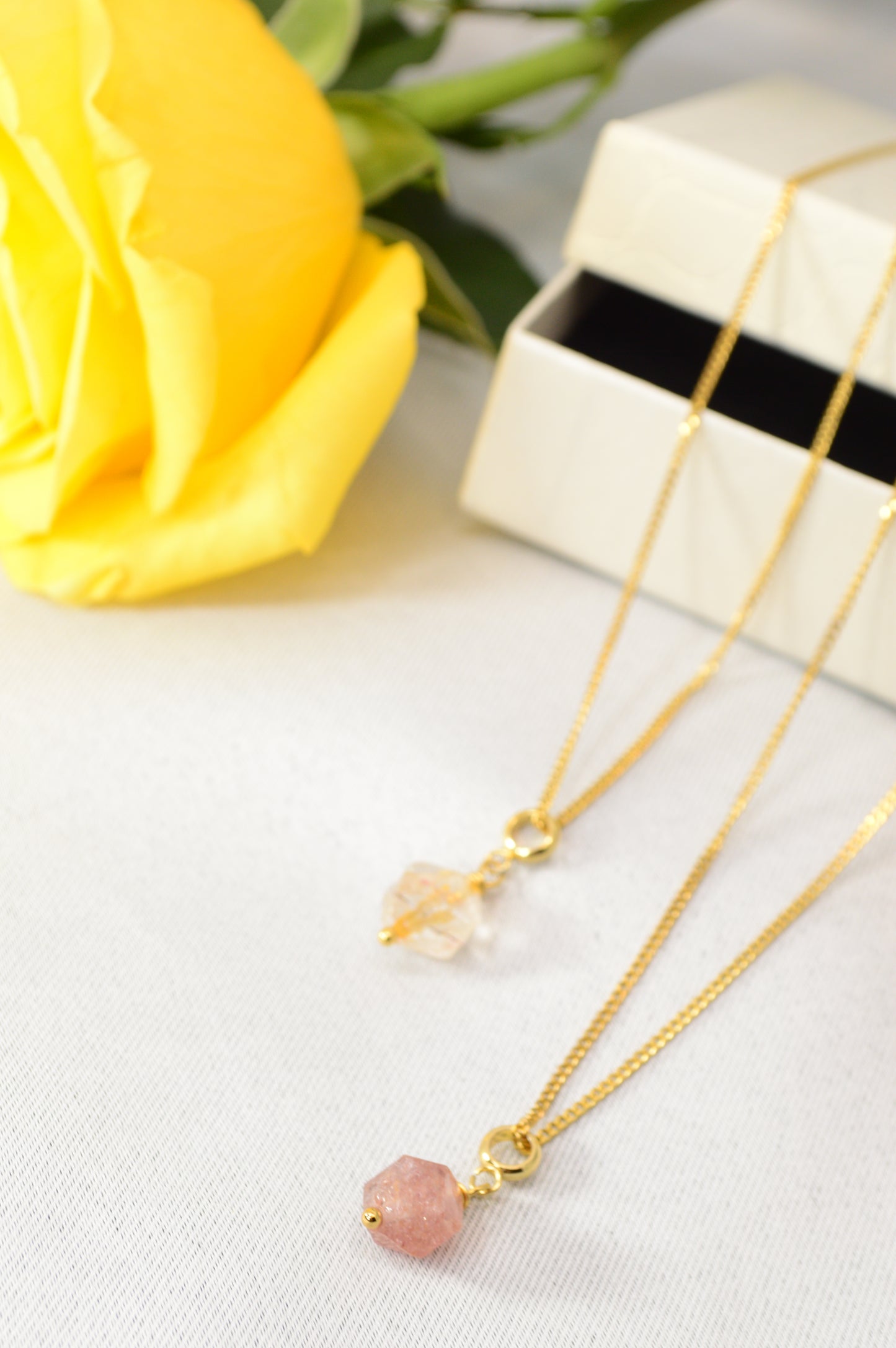 Super Seven Crystal Necklace – Raw Gemstone Pendant on Gold Stainless Steel Chain