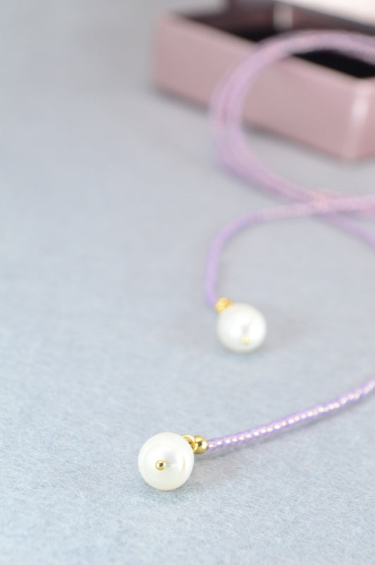 Boho Colorful Beaded Lariat Necklaces – Handmade Wrap Y Necklace with Freshwater Pearls – Blue, Lavender, Purple, Brick Red, Coral
