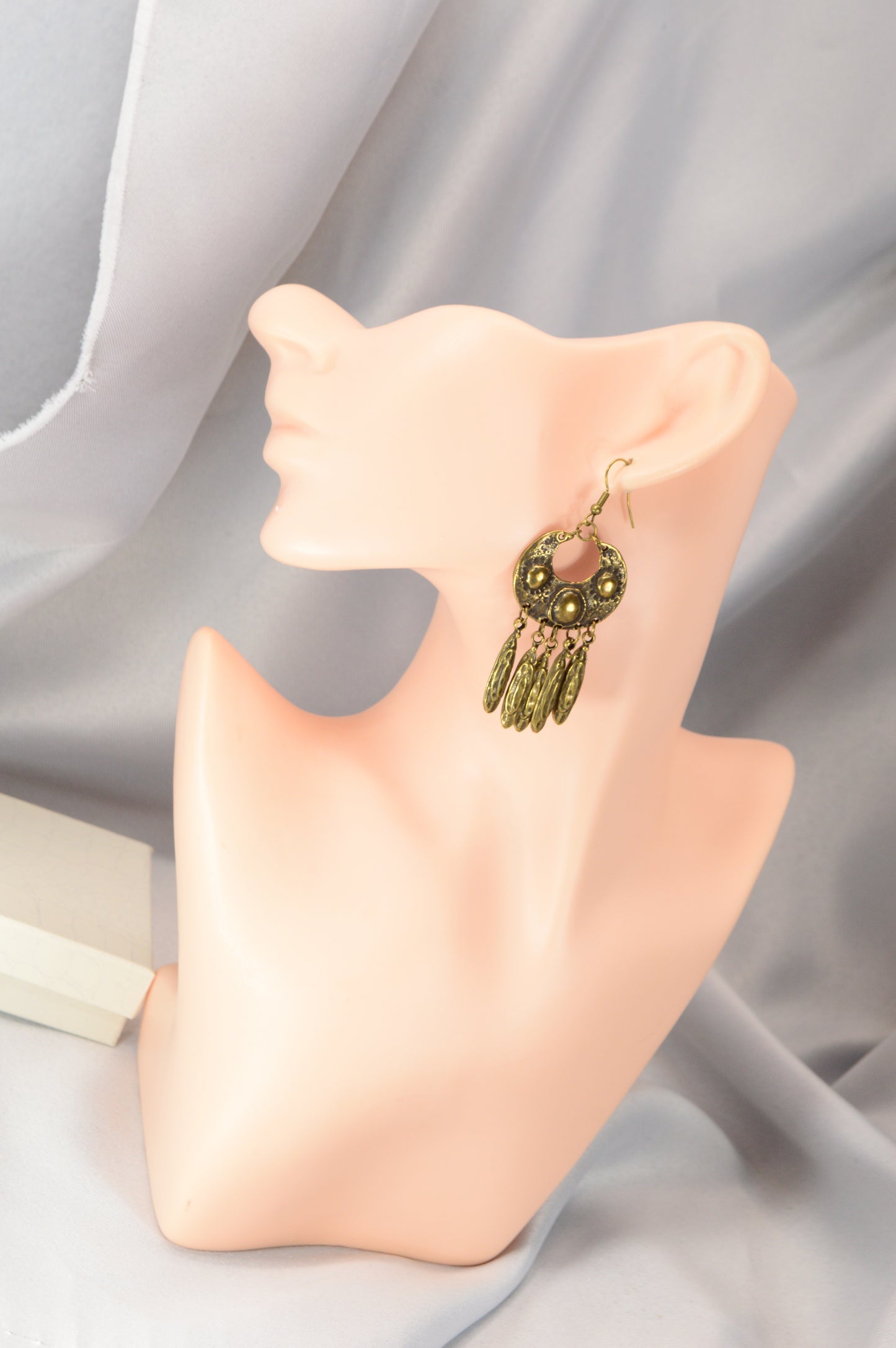 Boho Vintage Silver Dangle Earrings with Stainless Steel Hooks  7.5cm - 3"