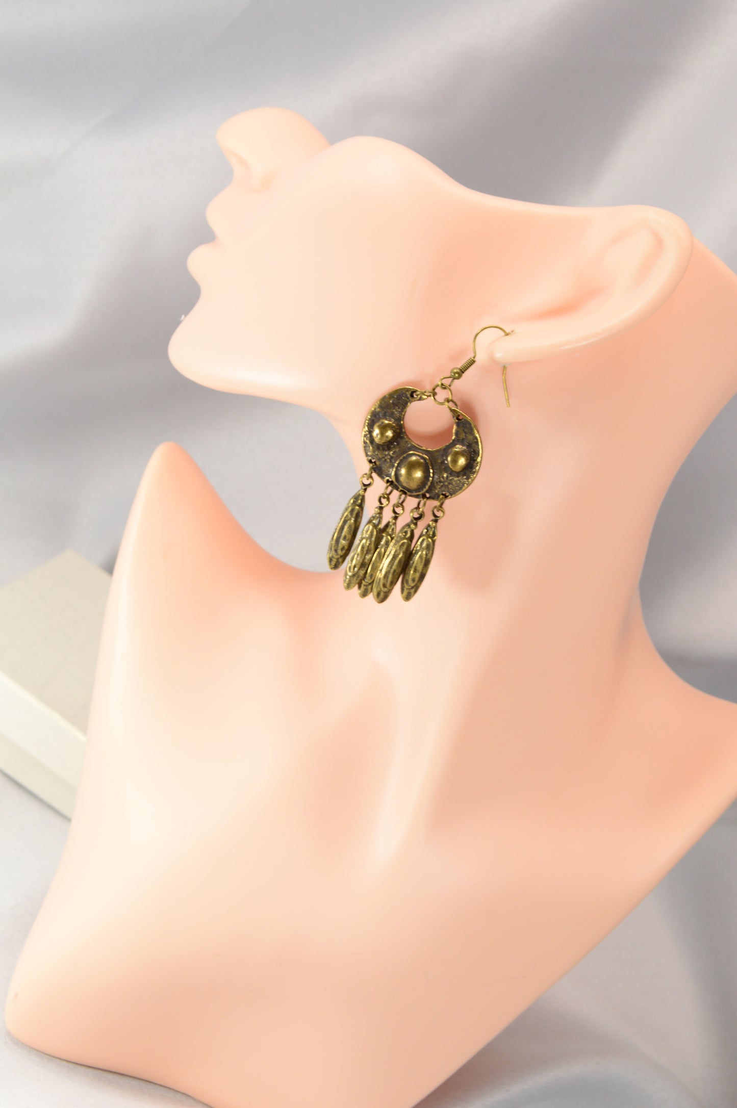 Boho Vintage Silver Dangle Earrings with Stainless Steel Hooks  7.5cm - 3"