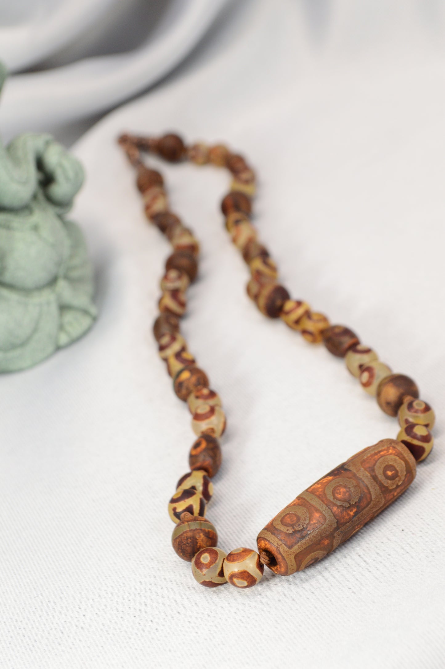 Tibetan-Style Earthy Dzi Necklace