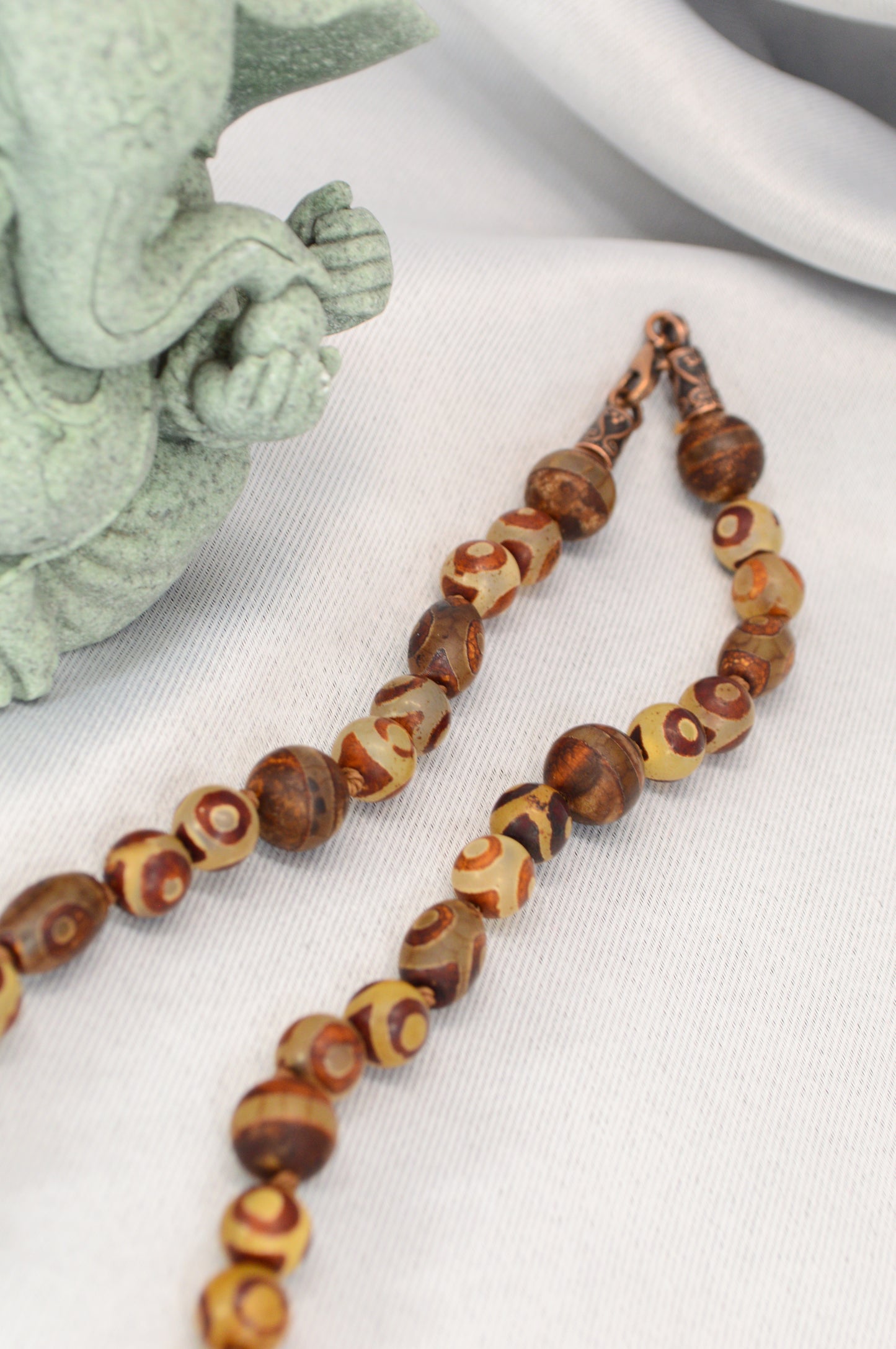 Tibetan-Style Earthy Dzi Necklace