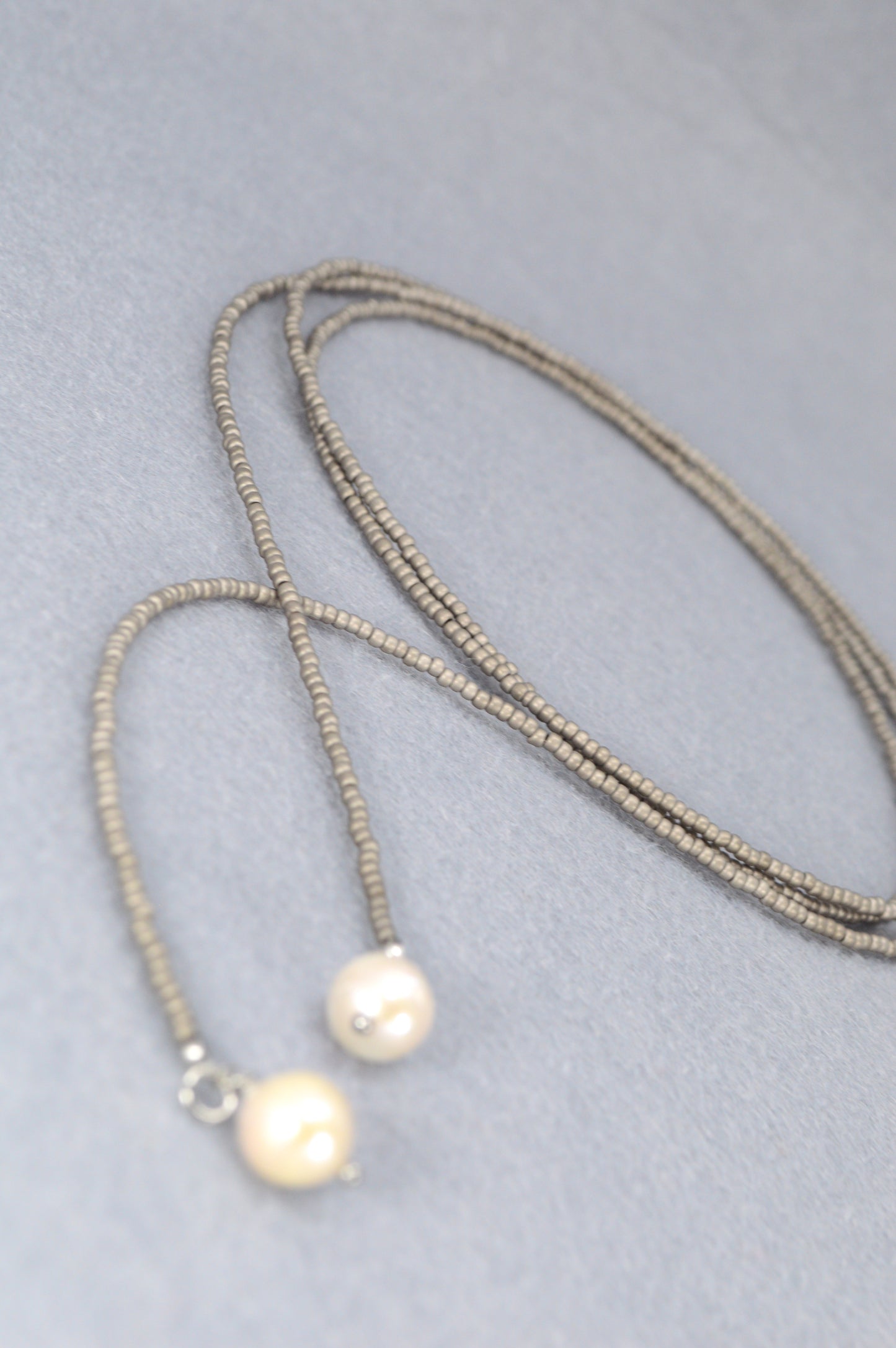 Black Pearl Lariat Necklace | Boho Y Necklace | Handmade Long Chain Jewelry