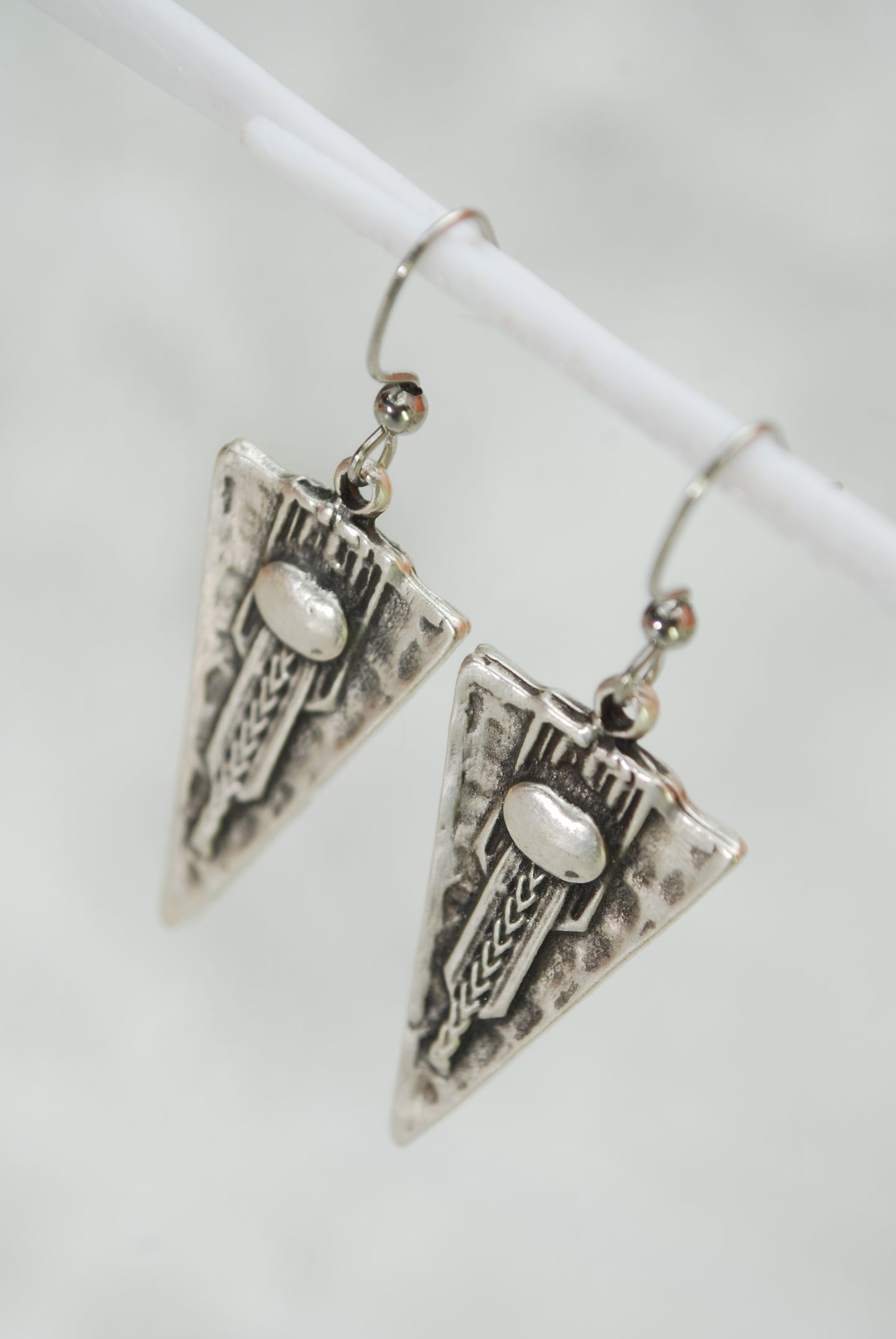 Tribal Arrowhead Drop Earrings Boho Style
