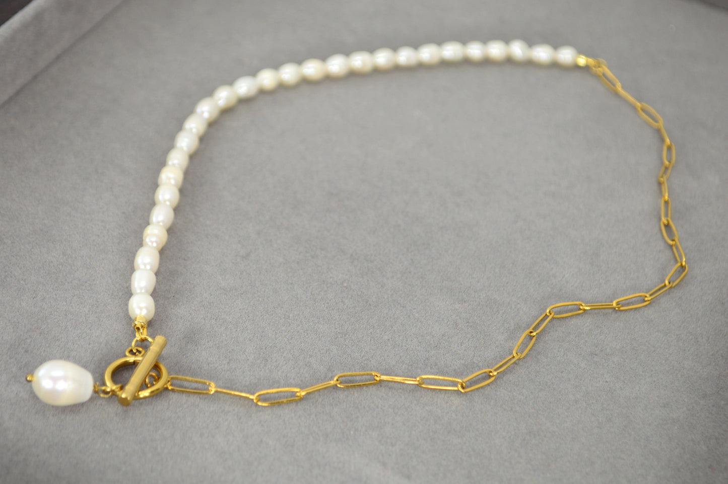 Collier Mi-Perles Mi-Chaîne