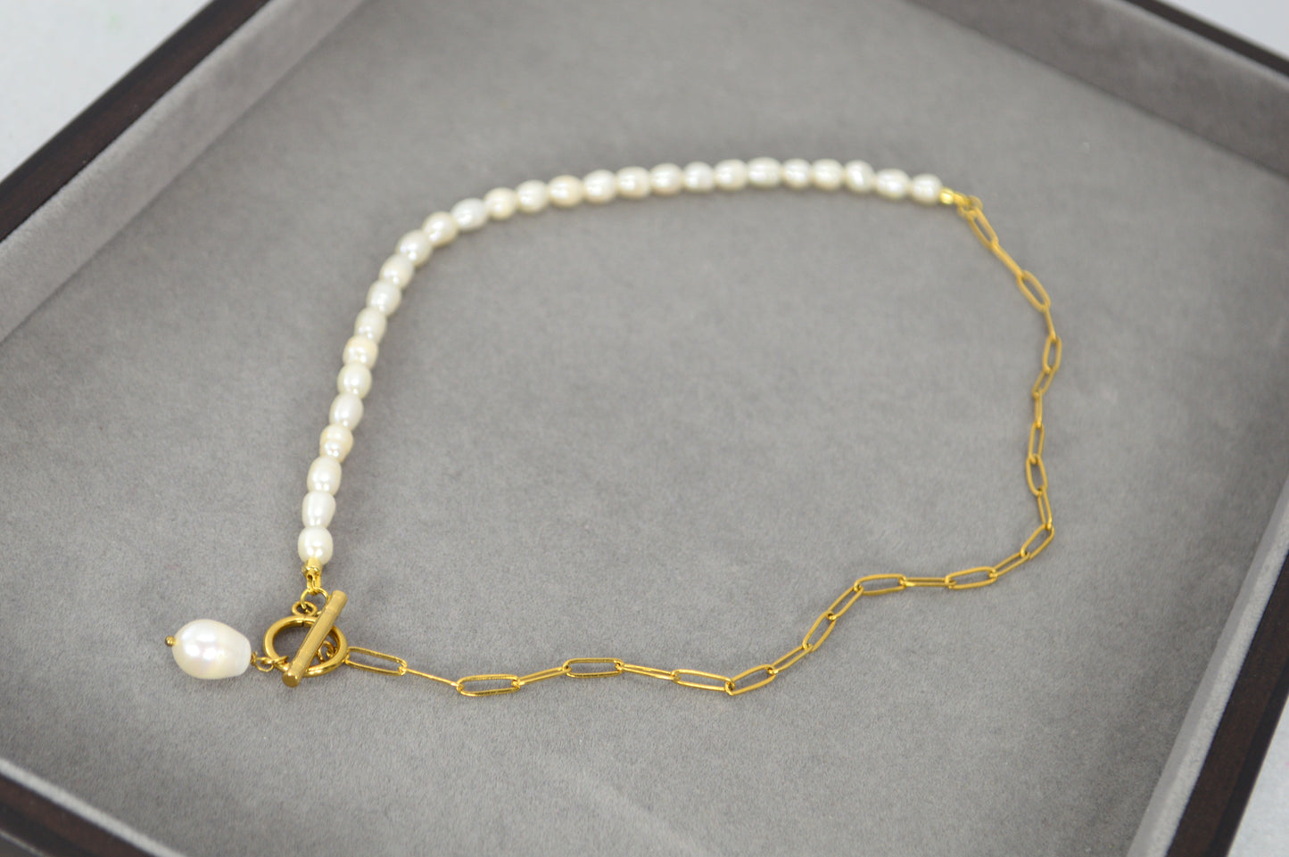 Collier Mi-Perles Mi-Chaîne