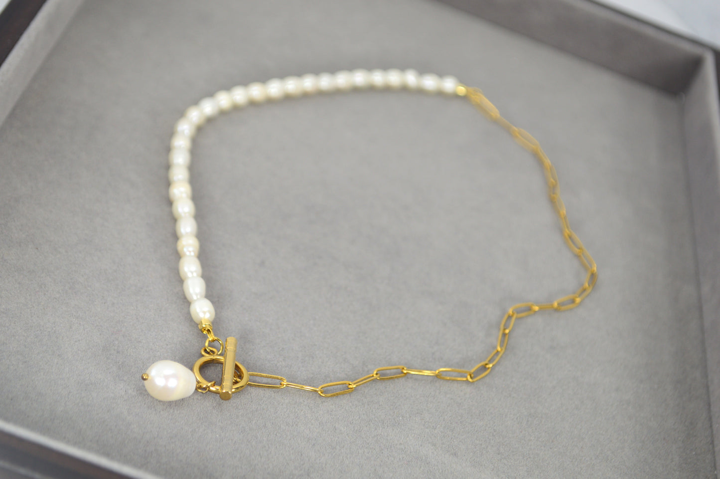 Collier Mi-Perles Mi-Chaîne