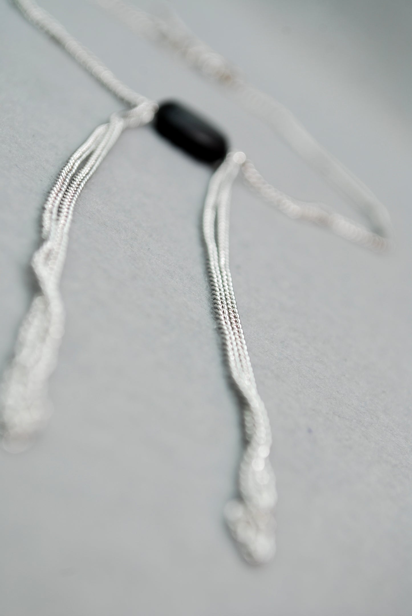 Minimalist Lariat Necklace with Glass Accent