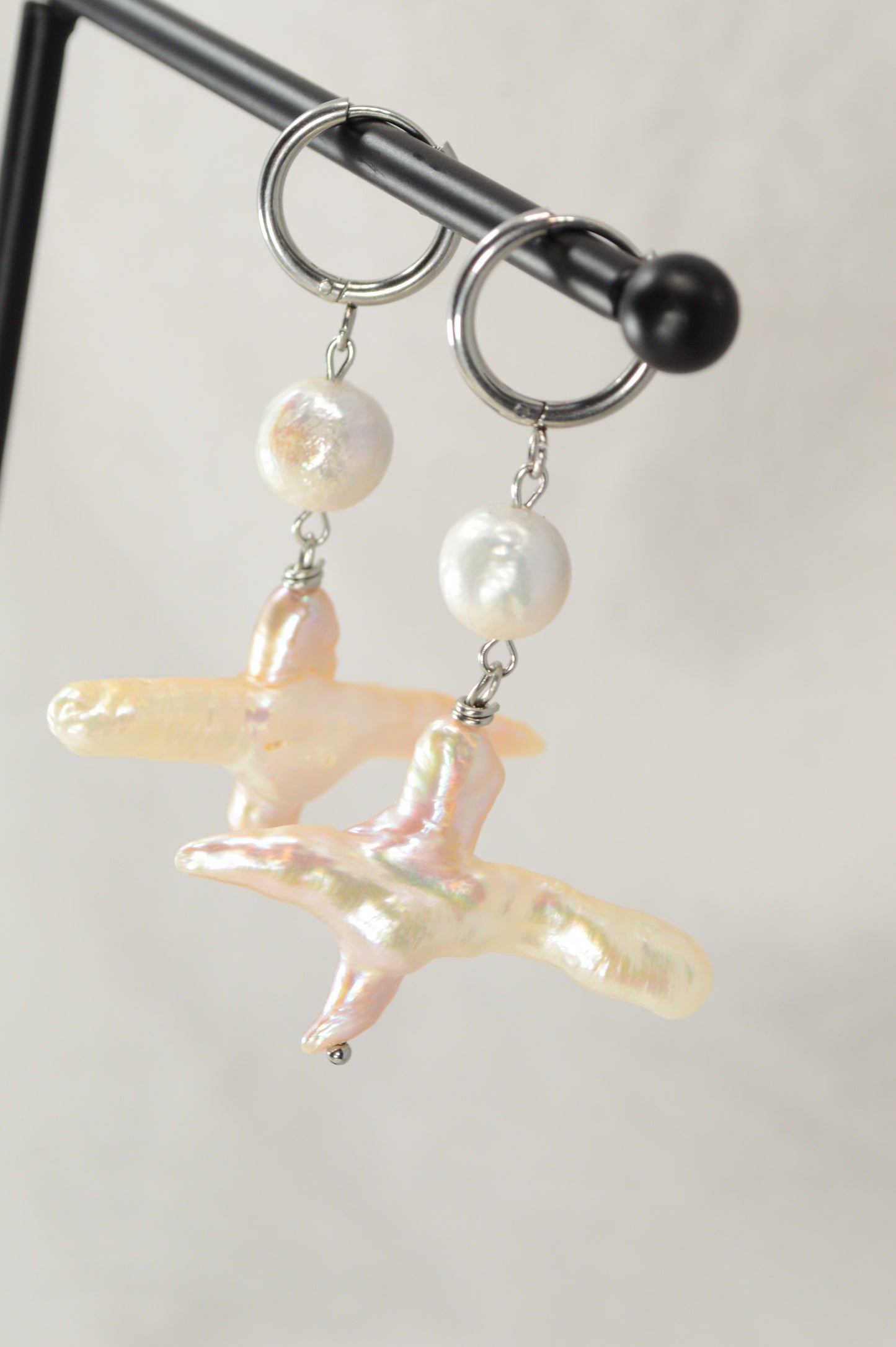 Bold Baroque Pearl Drop Earrings | Unique Statement Jewelry