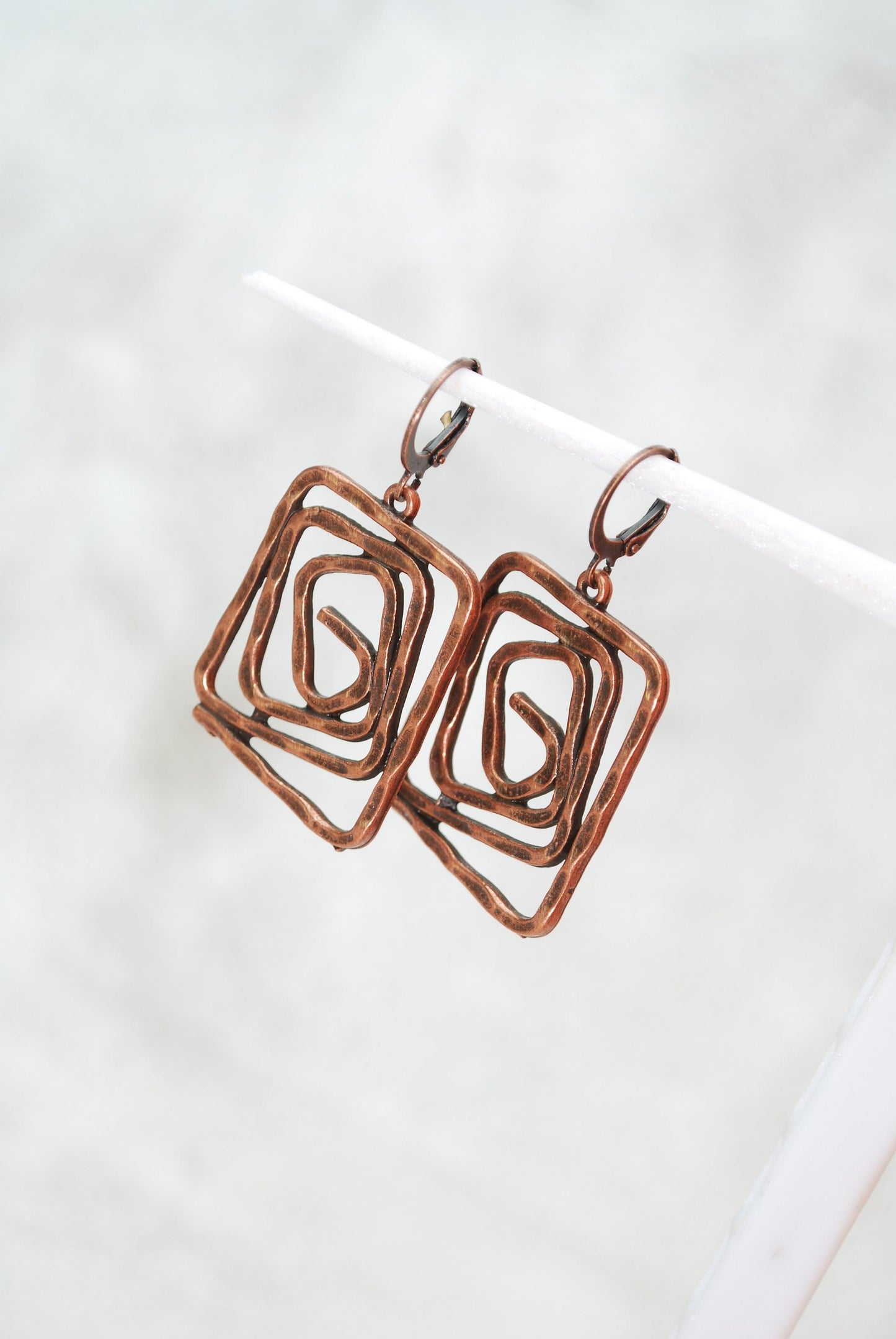 Bohemian-inspired Abstract Earrings with Earthy Tones and Chic Design for Daily and Special Occasions