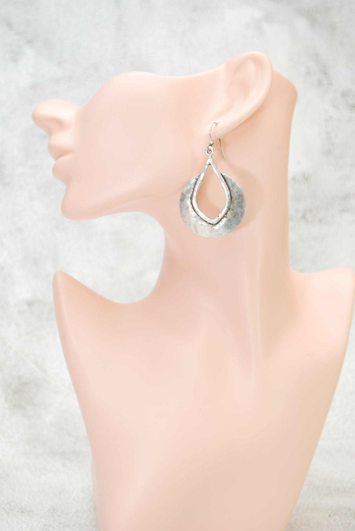 Big teardrop antigue silver earrings / Large big earrings / Estibela design / 6cm - 2 1/2 innches / Birthday gift