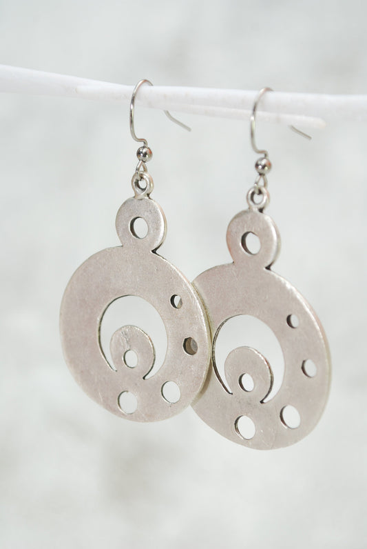 Tribal Circle Earrings - Limited Edition Estibela Geometric Jewelry