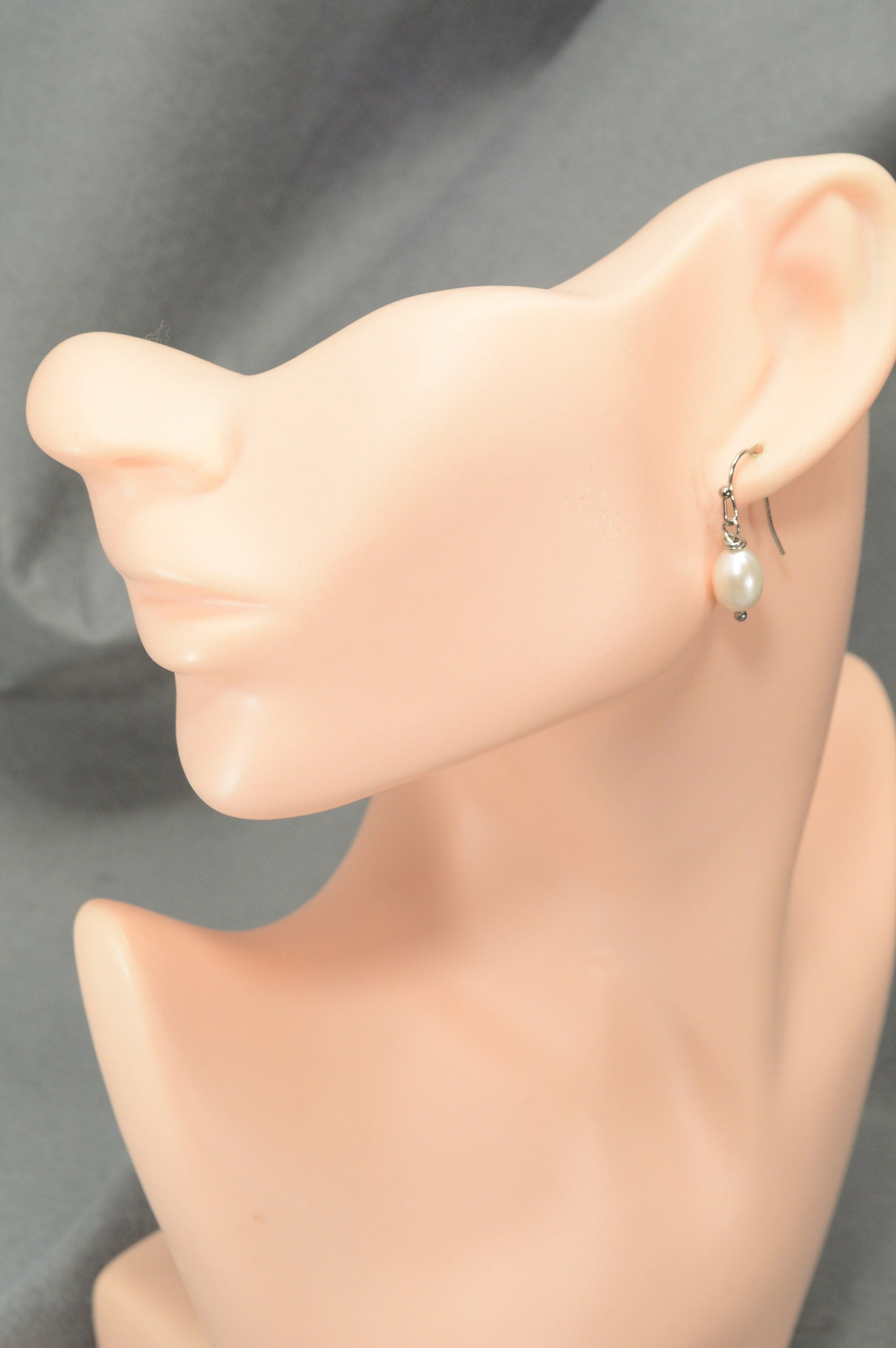 Classy Stainless Steel earrings with Freshwater Teardrop Bead, Chic and dainty earrings for a classy touch, 3cm 1.1"